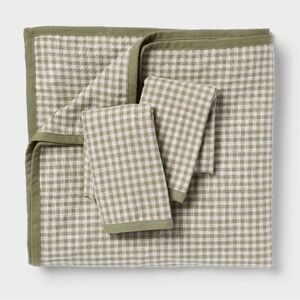 Threshold Green and White Gingham Duvet Cover